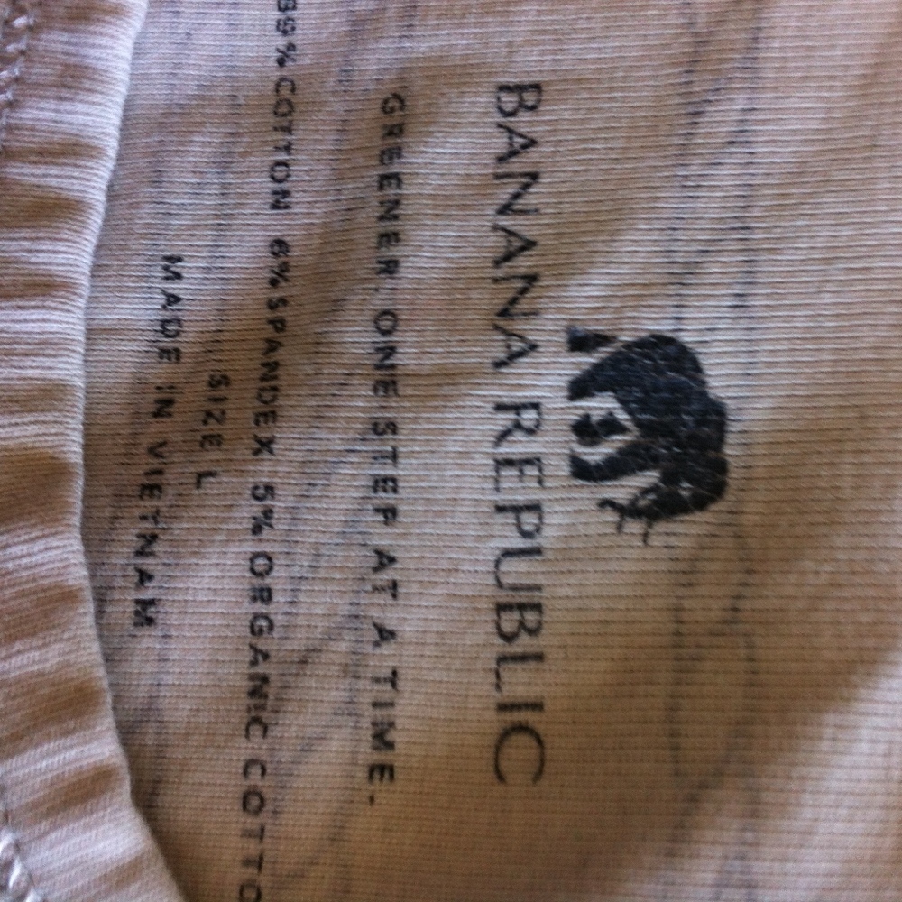 Banana Republic Tan & Rope Blue Pattern Tank Top - Picture 3 of 5